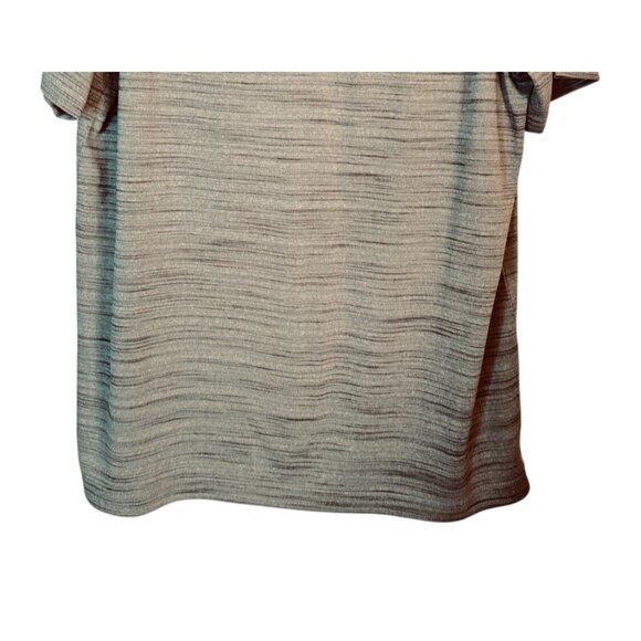 NWT Walter Hagen Size Large Gray Striped Polo Shirt 100% Polyester Golf Wear - Picture 4 of 13